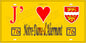 Plaque métal décorative 15x30 J' ❤️ Notre-Dame-d'Aliermont, Seine Maritime (76) jaune