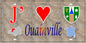Plaque métal décorative 15X30 J' ❤️ Ouainville, Seine Maritime (76)