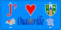 Plaque métal décorative 15X30 J' ❤️ Ouainville, Seine Maritime (76)