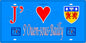 Plaque métal décorative 115x30 J' ❤️ Saint-Ouen-sous-Bailly, Seine Maritime (76) bleu