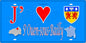 Plaque métal décorative 115x30 J' ❤️ Saint-Ouen-sous-Bailly, Seine Maritime (76) bleu carte