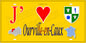 Plaque métal décorative 15X30 J' ❤️ Ourville-en-Caux, Seine Maritime (76) jaune carte