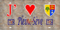 Plaque métal décorative 15X30 J' ❤️ Pleine-Sève, Seine Maritime (76) antique
