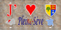 Plaque métal décorative 15X30 J' ❤️ Pleine-Sève, Seine Maritime (76) antique carte