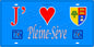Plaque métal décorative 15X30 J' ❤️ Pleine-Sève, Seine Maritime (76) bleu