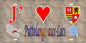 Plaque métal décorative 15 x 30 cm fond mur antique carte J' ❤️ Puttelange-aux-Lacs, canton Sarralbe Moselle 57