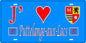 Plaque métal décorative 15 x 30 cm fond mur bleu 57 J' ❤️ Puttelange-aux-Lacs, canton Sarralbe Moselle 57