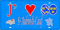 Plaque métal décorative 15x30 J' ❤️ Saint-Aubin-le-Cauf, Seine Maritime (76) bleu carte