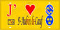 Plaque métal décorative 15x30 J' ❤️ Saint-Aubin-le-Cauf, Seine Maritime (76) jaune