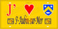 Plaque métal décorative 15X30 J' ❤️ Saint-Aubin-sur-Mer, Seine Maritime (76) jaune