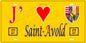 Plaque métal décorative 15 x 30 cm fond mur jaune 57 J' ❤️ Saint-Avold, canton Saint-Avold Moselle 57