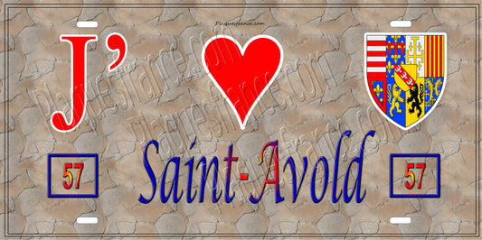 Plaque métal décorative 15 x 30 cm fond mur antique 57 J' ❤️ Saint-Avold, canton Saint-Avold Moselle 57