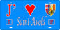 Plaque métal décorative 15 x 30 cm fond mur bleu 57 J' ❤️ Saint-Avold, canton Saint-Avold Moselle 57