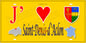 Plaque métal décorative 15x30 J' ❤️ Saint-Denis-d'Aclon, Seine Maritime (76) jaune carte