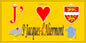 Plaque métal décorative 15x30 J' ❤️ Saint-Jacques-d'Aliermont, Seine Maritime (76) jaune carte
