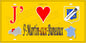Plaque métal décorative 15X30 J' ❤️ Saint-Martin-aux-Buneaux, Seine Maritime (76) jaune carte