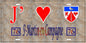 Plaque métal décorative 15x30 J' ❤️ Saint-Martin-en-Campagne, Seine Maritime (76) antique