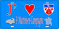Plaque métal décorative 15x30 J' ❤️ Saint-Martin-en-Campagne, Seine Maritime (76) bleu carte