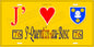 Plaque métal décorative  J' ❤️ Saint-Quentin-au-Bosc, Seine Maritime (76) jaune