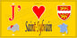 Plaque métal décorative 15X30 J' ❤️ Saint-Sylvain, Seine Maritime (76) jaune carte
