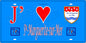 Plaque métal décorative  15x30J' ❤️ Sainte-Marguerite-sur-Mer, Seine Maritime (76) bleu
