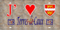 Plaque métal décorative 15X30 J' ❤️ Terres-de-Caux, Seine Maritime (76) antique