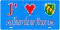 Plaque métal décorative, J' ❤️Thierville-sur-Meuse, Meuse, fond  mur bleu 55