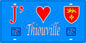 Plaque métal décorative 15X30 J' ❤️ Thiouville, Seine Maritime (76) bleu