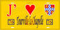 Plaque métal décorative  J' ❤️ Tourville-la-Chapelle, Seine Maritime (76) jaune