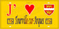 Plaque métal décorative 15x30 J' ❤️ Tourville-sur-Arques, Seine Maritime (76) jaune