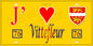 Plaque métal décorative 15X30 J' ❤️ Vittefleur, Seine Maritime (76) jaune
