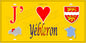 PlaqPlaque métal décorative 15X30 J' ❤️ Yébleron, Seine Maritime (76) jaune carte