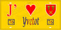 Plaque métal décorative 15X30 J' ❤️ Yvetot, Seine Maritime (76) jaune