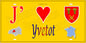 Plaque métal décorative 15X30 J' ❤️ Yvetot, Seine Maritime (76)