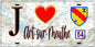 Plaque métal décorative  J' ❤️ Art-sur-Meurthe, Meurthe et Moselle (54)