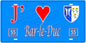 Plaque métal décorative, J' ❤️Bar-le-Duc, Meuse, fond  mur bleu 55