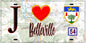 Plaque métal décorative  J' ❤️ Belleville, Meurthe et Moselle (54)
