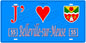 Plaque métal décorative, J' ❤️Belleville-sur-Meuse, Meuse, fond  mur bleu 55