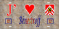 Plaque métal décorative 15 x 30 cm mur antique 57 J' ❤️ Bénestroff, canton du Saulnois Moselle 57