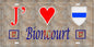 Plaque métal décorative 15 x 30 cm mur antique 57 J' ❤️ Bioncourt, canton du Saulnois Moselle 57