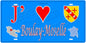 PlaquePlaque métal décorative 15 x 30 cm fond mur bleu carte J' ❤️ Boulay-Moselle, canton Boulay-Moselle Moselle 57