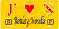 PlaquePlaque métal décorative 15 x 30 cm fond mur jaune 57 J' ❤️ Boulay-Moselle, canton Boulay-Moselle Moselle 57