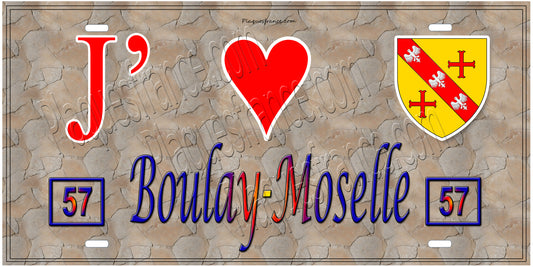 PlaquePlaque métal décorative 15 x 30 cm fond mur antique 57 J' ❤️ Boulay-Moselle, canton Boulay-Moselle Moselle 57