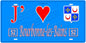 Plaque métal décorative, J' ❤️Boubonne-les-Bains, Haute Marne, fond  mur bleu 52