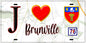 Plaque métal décorative  J' ❤️ Brunville, Seine Maritime (76)