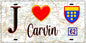 Plaque métal décorative  J' ❤️ Carvin, Pas de Calais (62)
