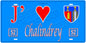 Plaque métal décorative, J' ❤️Chalindrey, Haute Marne, fond  mur bleu 52