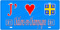 Plaque métal décorative, J' ❤️Châlons en Champagne, Marne, fond  mur bleu 51