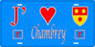 Plaque métal décorative 15 x 30 cm fond bleu 57 J' ❤️ Chambrey, canton du Saulnois Moselle 57