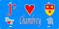 Plaque métal décorative 15 x 30 cm fond bleu carte J' ❤️ Chambrey, canton du Saulnois Moselle 57